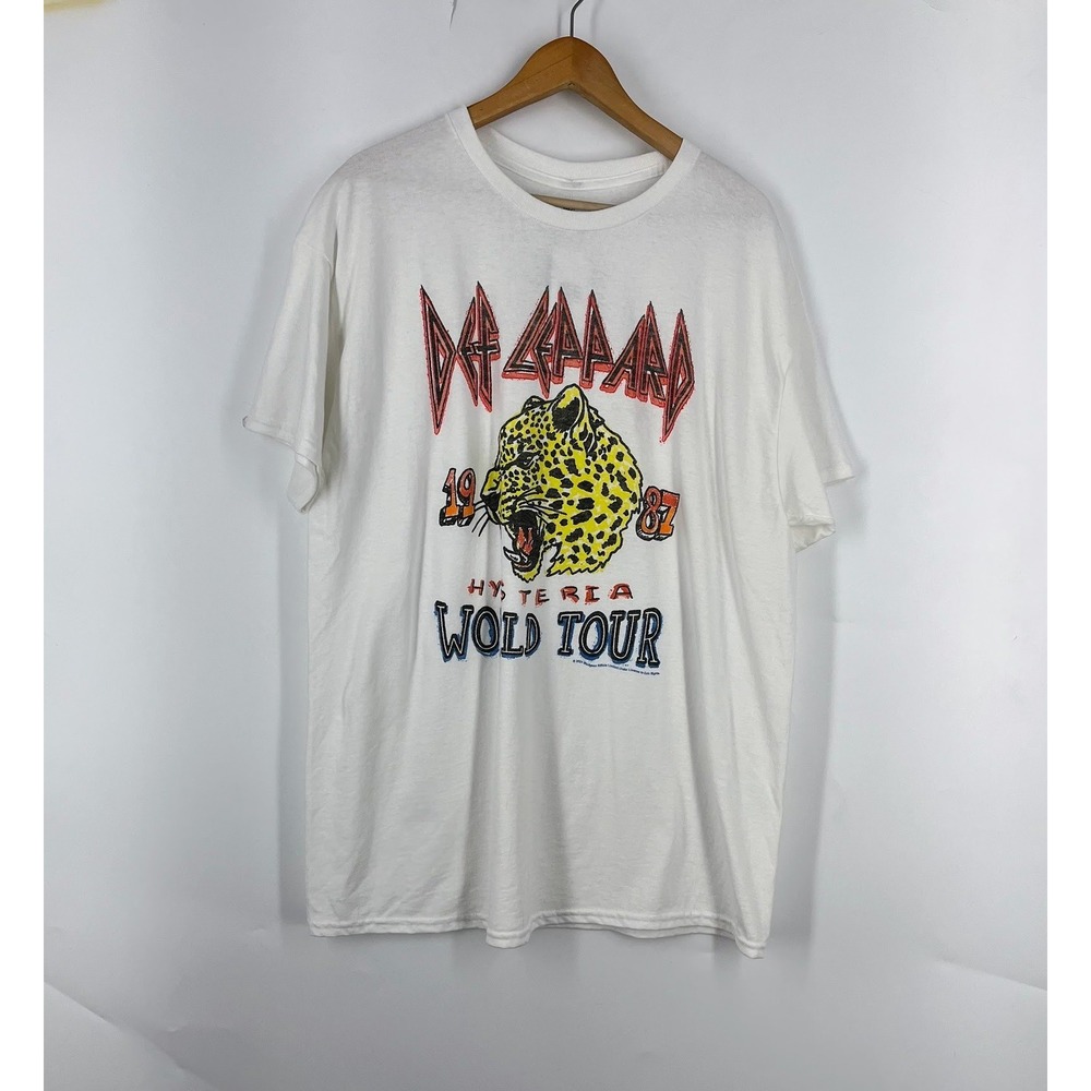 Junk Food Clothing Mens Def Leppard‎ Hysteria 1987 World Tour Graphic T-Shirt XL
